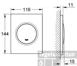 Grohe Nova Cosmopolitan Urinoir Bedieningsplaat Wit - Afbeelding 2