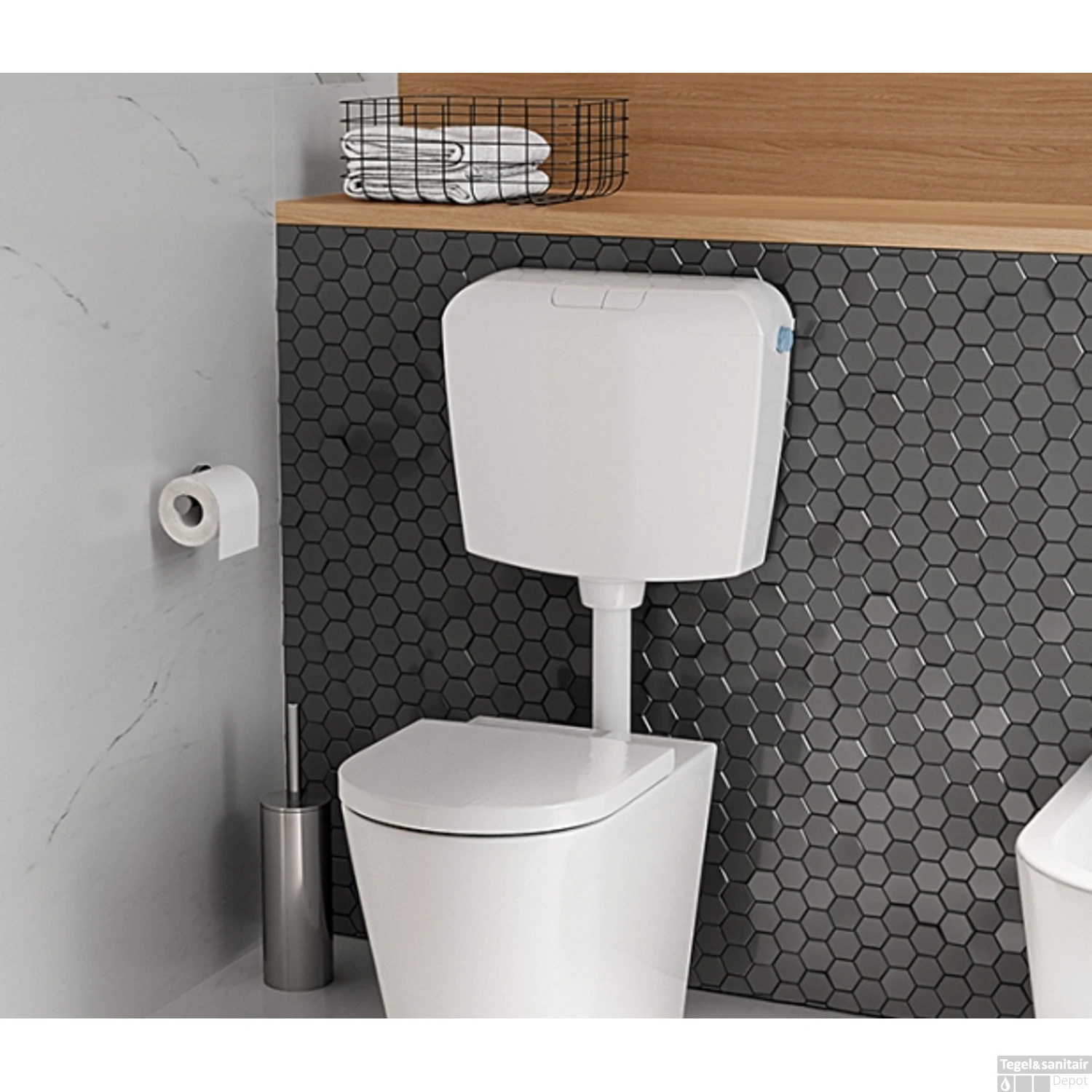 Reservoir Xellanz Geno Laaghangend Kunststof Wit - Afbeelding 2