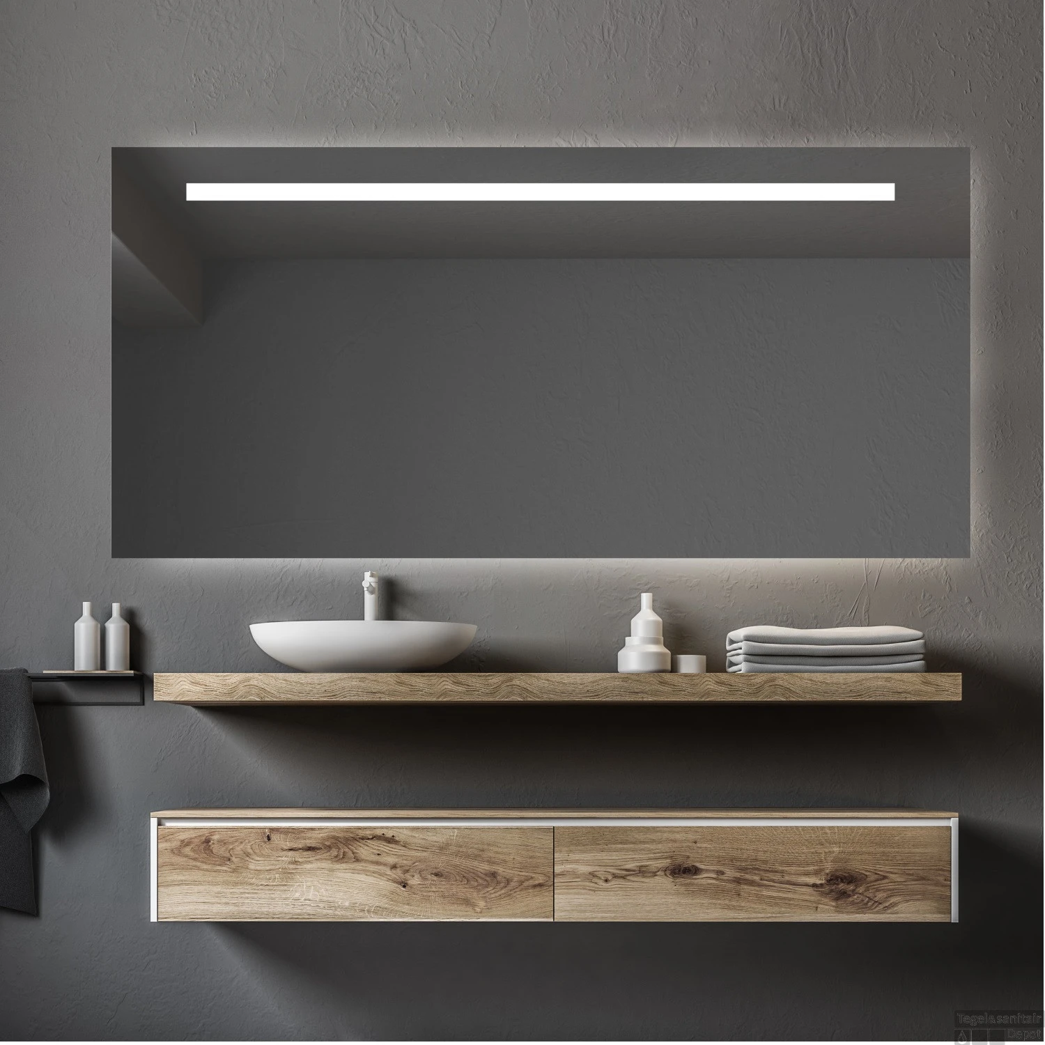 BWS Badkamerspiegel | Spark | Met LED Verlichting | 140x70 Cm