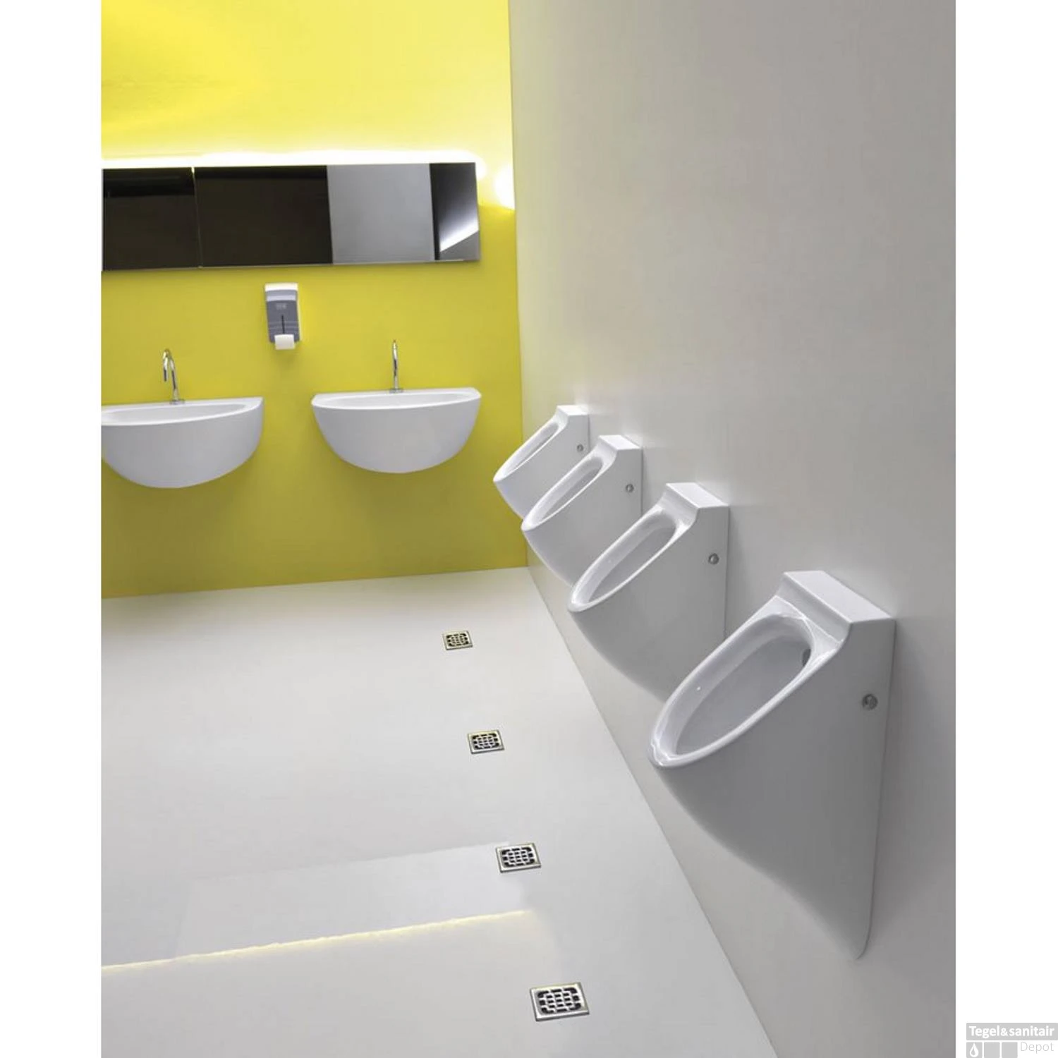 Urinoir Sapho Aquatech 21x53.5x30 Cm Inc Trap En Bevestigingen Keramiek Wit - Afbeelding 4