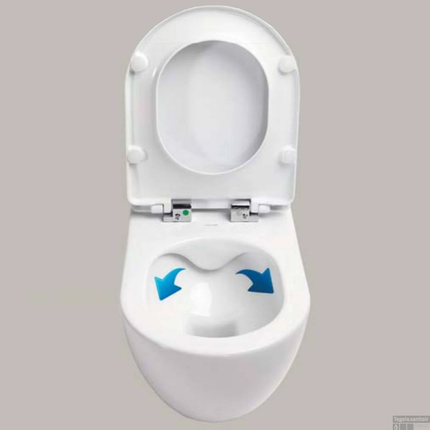 Wandcloset Boss & Wessing Freedom Randloos Met Bidet Glans Wit (Excl. Zitting) - Afbeelding 3