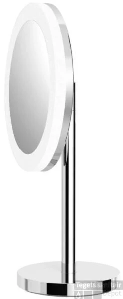 B&w-luxury Happy Cosmeticaspiegel Vrijstaand M/led Verl./schakelaar Chroom