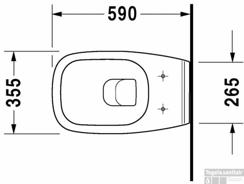 Duravit D-code Wandcloset Voor Sensowash Wit - Afbeelding 2