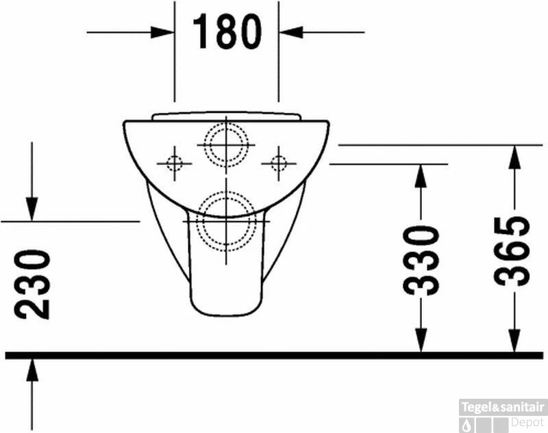 Duravit D-code Wandcloset Voor Sensowash Wit - Afbeelding 6