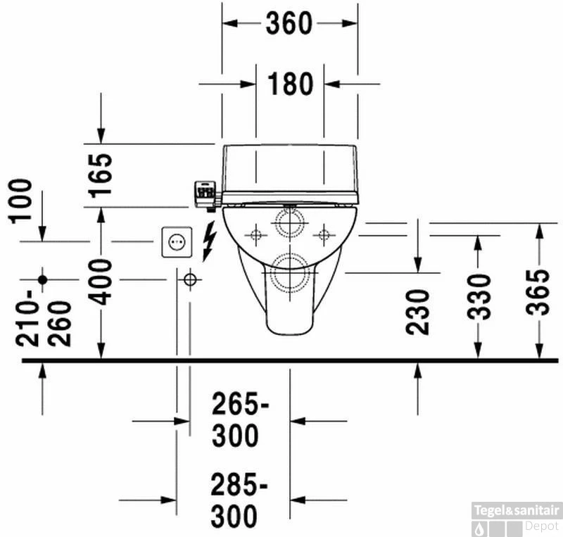 Duravit D-code Wandcloset Voor Sensowash Wit - Afbeelding 7