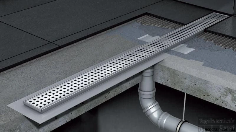 Aco Showerdrain C Douchegoot 78,5x7 H=1,8 Zonder Vloerflens Rvs - Afbeelding 2