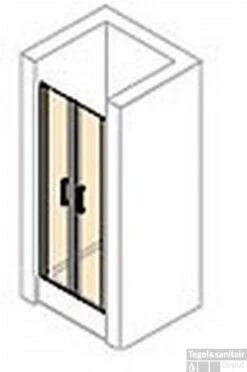 Huppe Classics 2 Pendeldeur 90 X 190 Cm. In Nis Matzilver-helder Glas