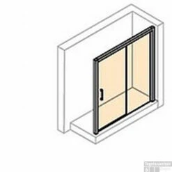 Huppe Classics 2 Easy Entry Schuifdeur 120 X 200 Cm. M/vast Segment Rechts Zilver Glans-helder Glas