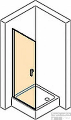 Huppe Design Pure Draaideur Stn 80 X 190 Cm. Chroom Look-antiplaque Gl