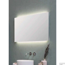 Badkamerspiegel BWS Salt Met LED Backlight 120x60 Cm Zilver