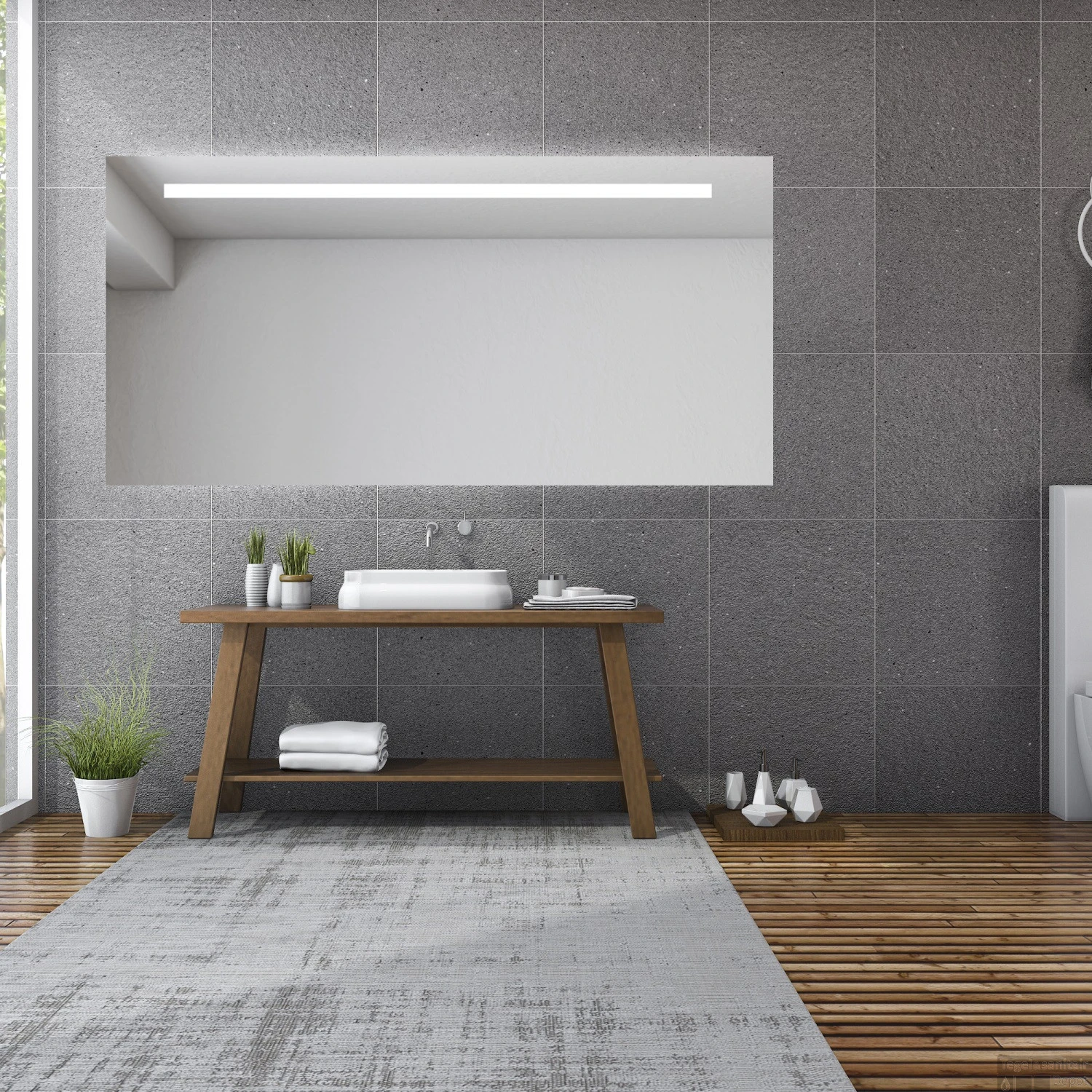 BWS Badkamerspiegel | Spark | Met LED Verlichting | 140x70 Cm - Image 2