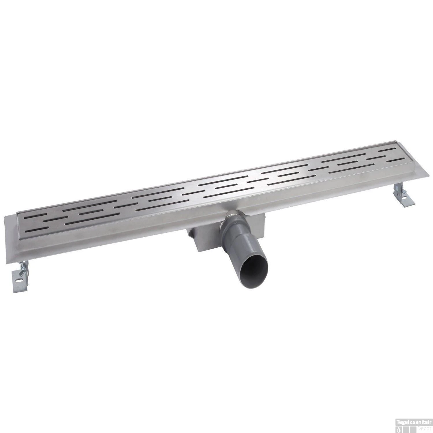 BWS Douchegoot RVS Met Flens 60 Cm Uitneembaar Sifon Standaard Rooster - Afbeelding 2