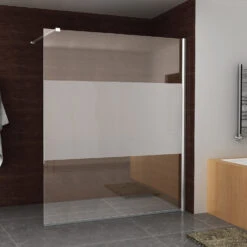 BWS Douchewand Reno Met Middenband 160x200 Cm 8 Mm NANO Coating