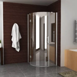 BWS Douchecabine | Kwartrond 90x90x200cm | 1 Deur Links | 8mm NANO Coating Glas