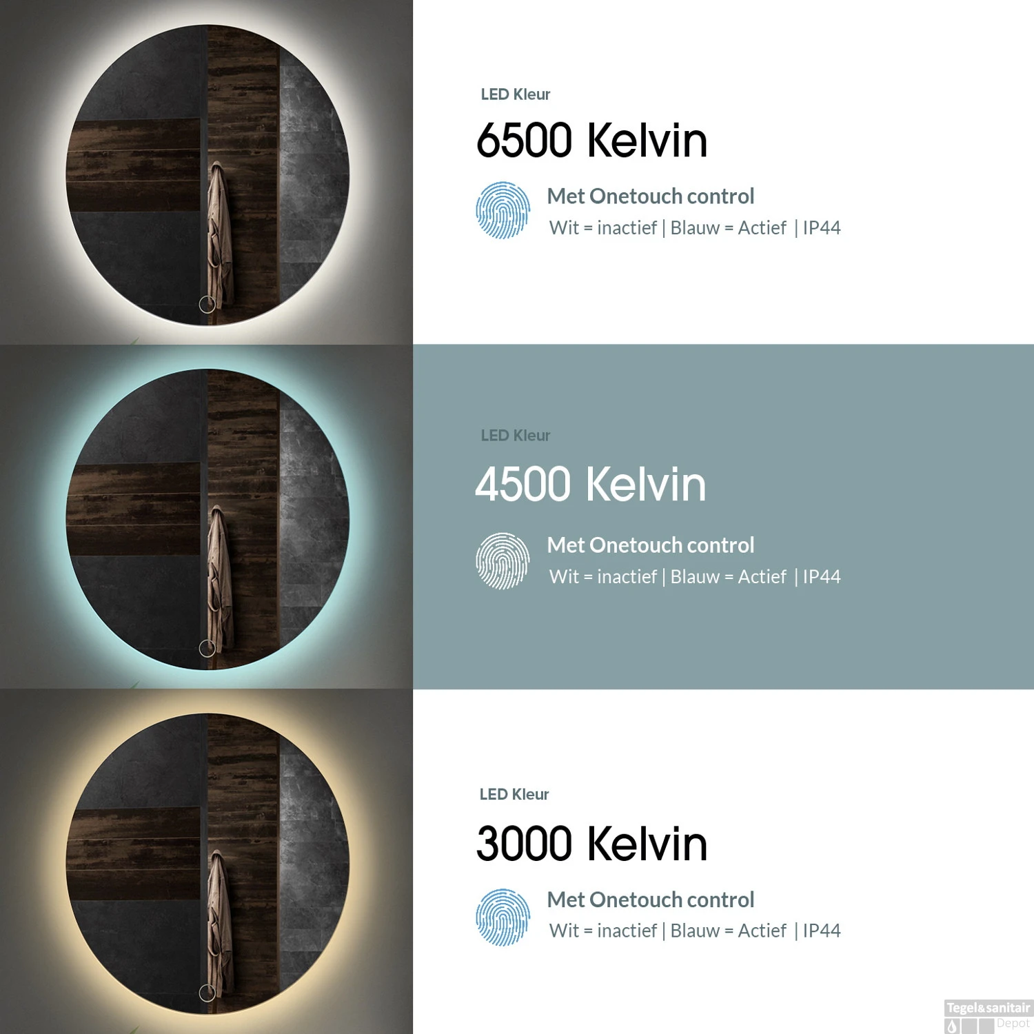 BWS Badkamerspiegel | Spark | Met LED Verlichting | 140x70 Cm - Image 4