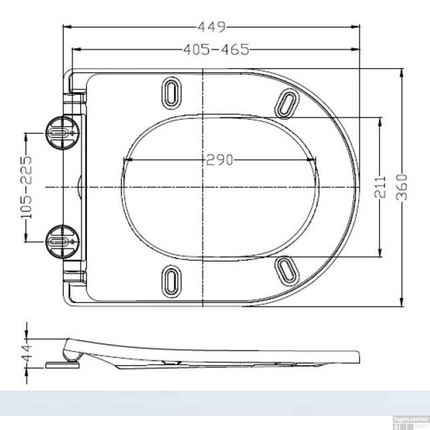 BWS Toiletzitting Vera Shade Fit Met Deksel Met Soft Close Mat Zwart - Afbeelding 6