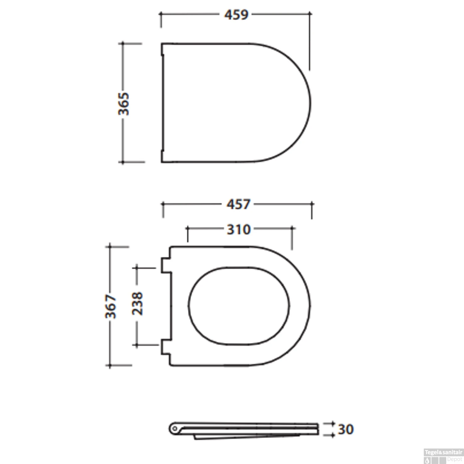 Closetzitting Globo Specials Softclose Wit - Afbeelding 2