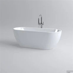 Clou InBe Vrijstaand Ligbad Ovaal 170x67x60 Cm Met Overloop Acryl Wit