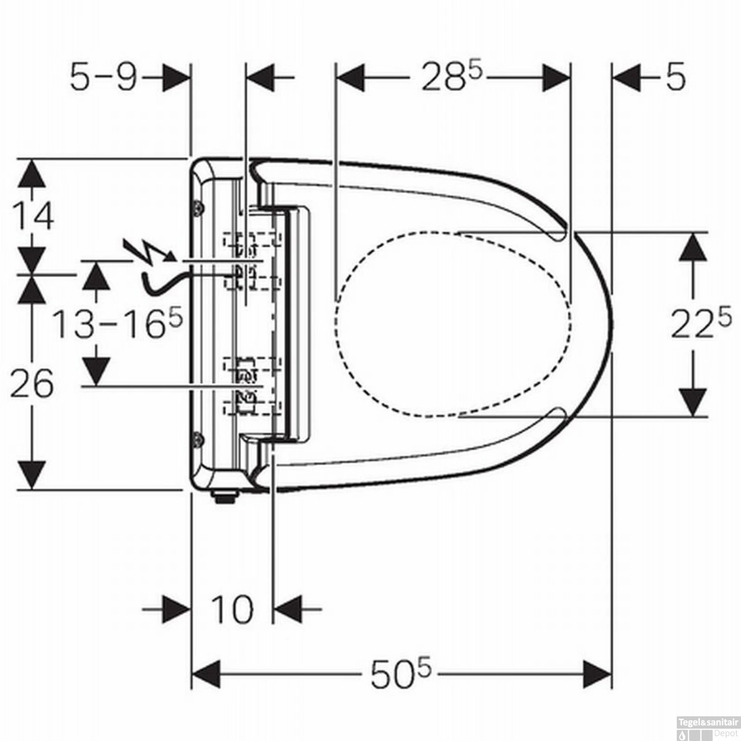 Douche Wc Geberit Aquaclean 4000 Met Closet Model 1 Compleet Wit - Afbeelding 6