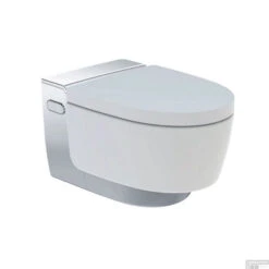 Douche WC Geberit AquaClean Mera Classic Met Geurafzuiging Warme Luchtdroging En Ladydouche Met Softclose En Deksel Glanschroom