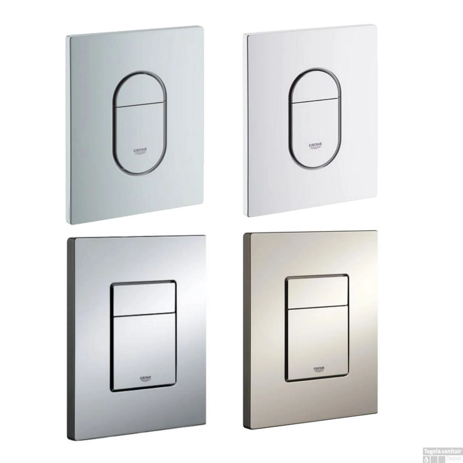 Grohe Rapid SL Toiletset Set02 B&W Compact Met Grohe Arena Of Skate Drukplaat - Afbeelding 2