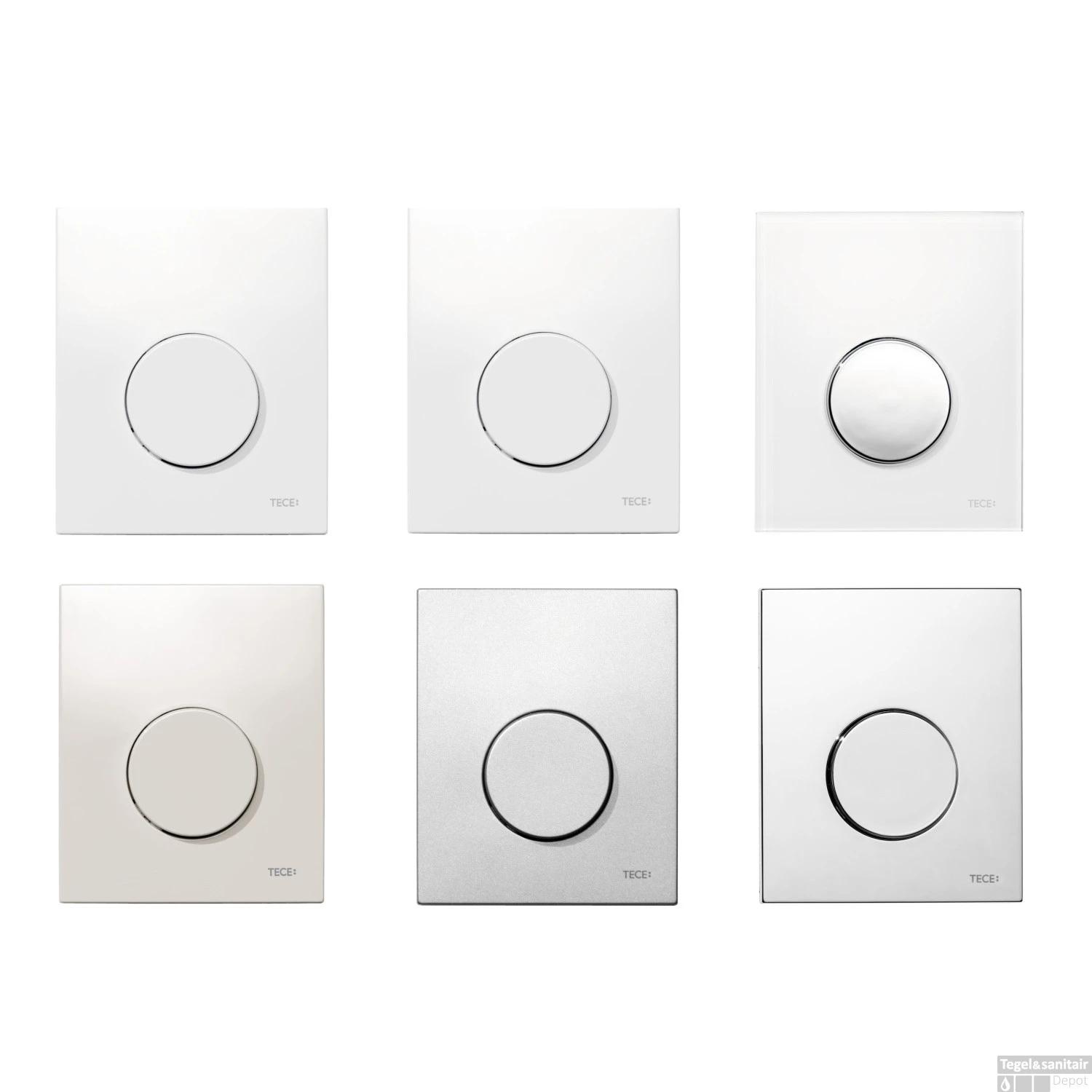 Urinoir Set Salenzi Hung Achterinlaat Mat Wit Met TECE Loop Drukplaat Kunststof - Afbeelding 5