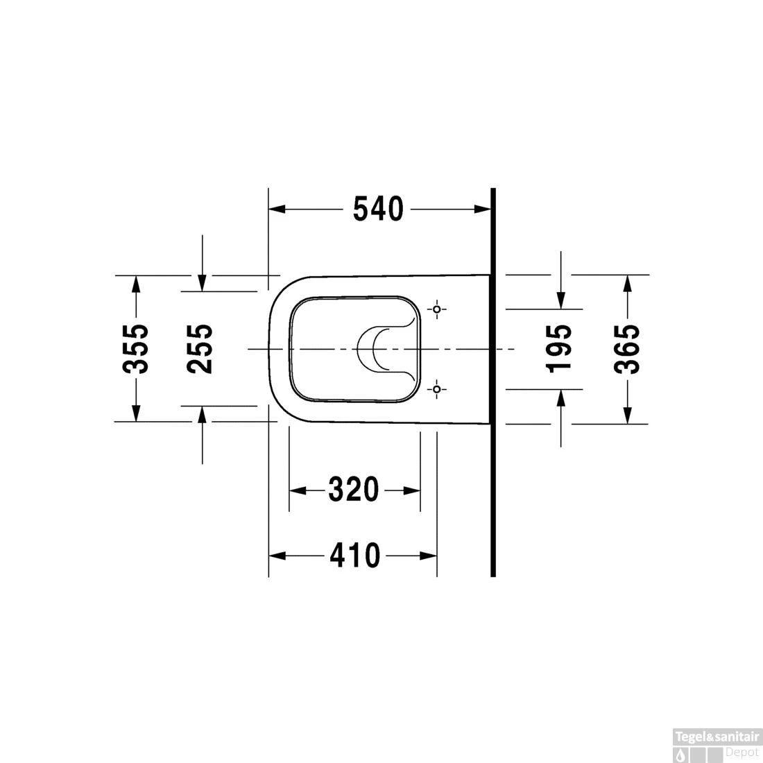 Duravit Happy D.2 Wandcloset Diepspoel 36.5x54x33.5 Cm Keramiek Glanzend Wit - Afbeelding 3