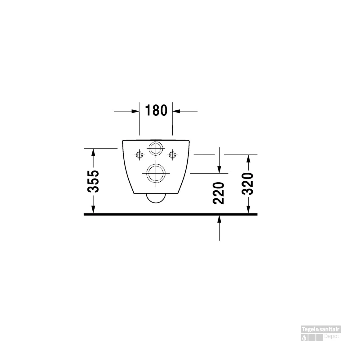 Duravit Happy D.2 Wandcloset Diepspoel 36.5x54x33.5 Cm Keramiek Glanzend Wit - Afbeelding 4