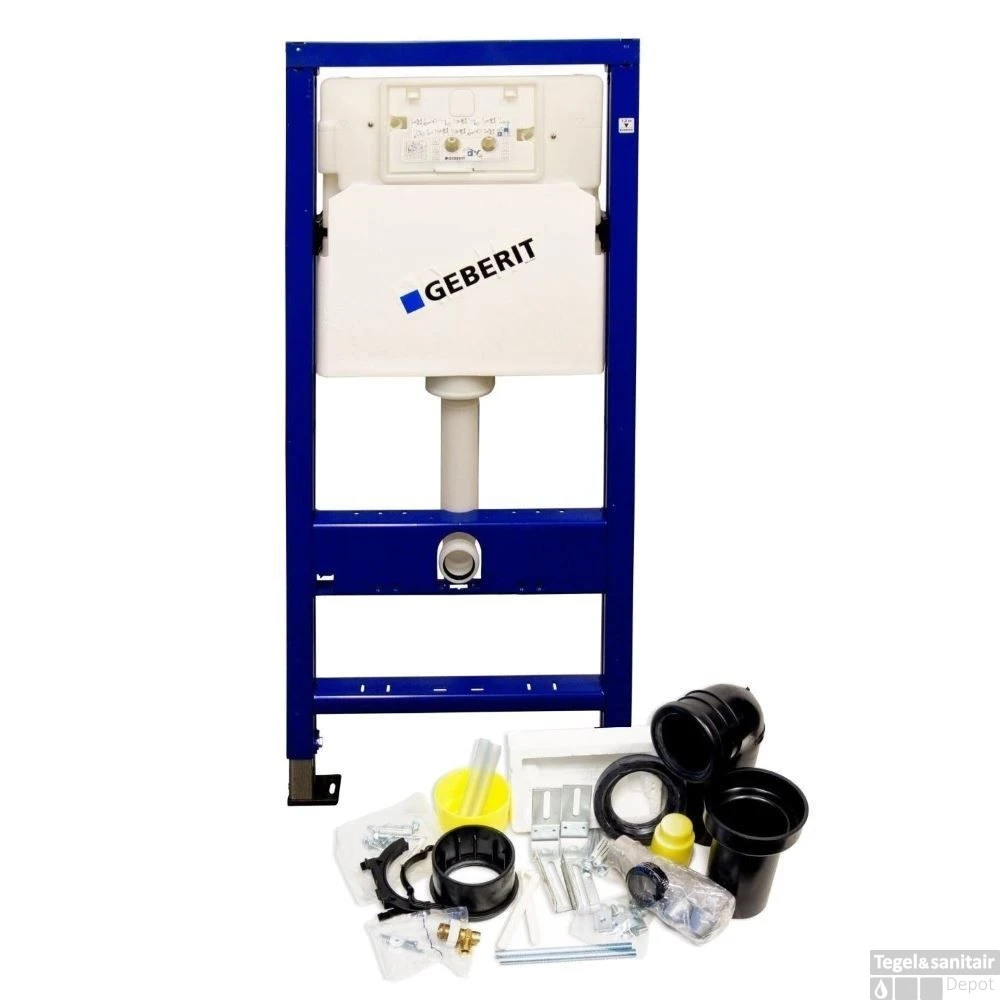 Geberit UP100 Toiletset Compleet | Inbouwreservoir | Salenzi Civita Mat Taupe Met Drukplaat - Afbeelding 6