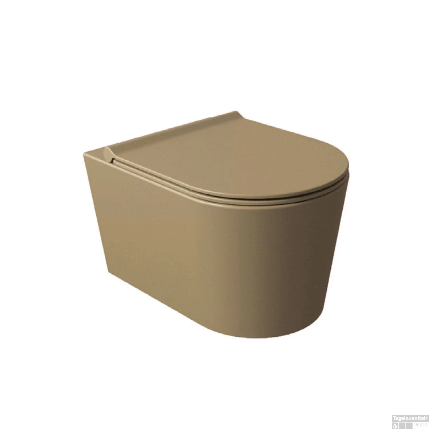 Geberit UP720 Toiletset Compleet | Inbouwreservoir | Salenzi Civita Mat Taupe | Met Drukplaat - Afbeelding 3