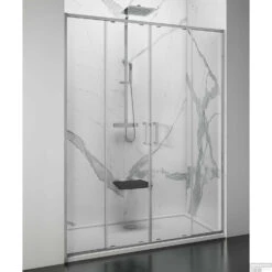 Nisdeur Lacus Stromboli Evo 2 Schuifdeuren 140x200 Cm Chroom