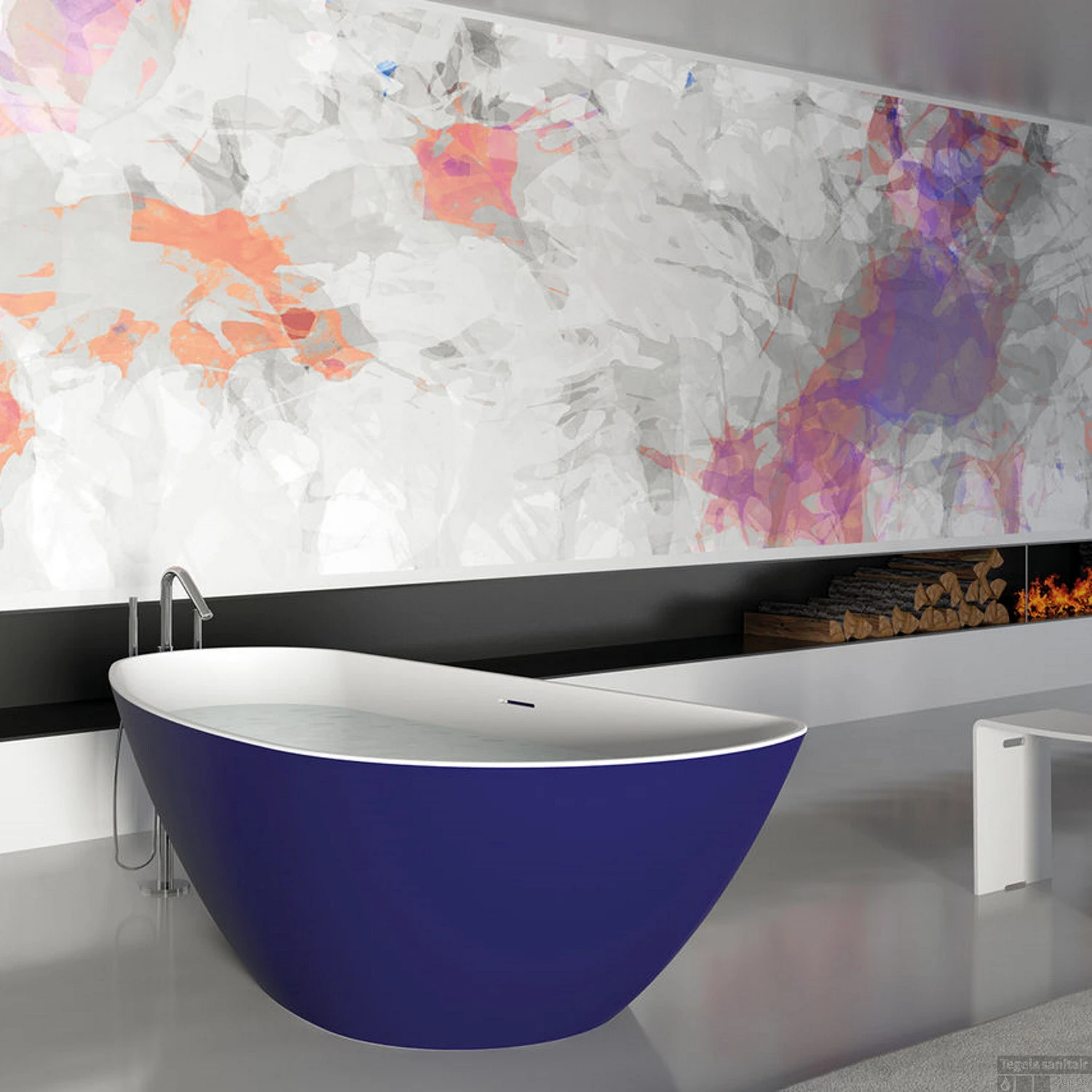 Ligbad Riho Granada Vrijstaand Rechts 170x80 Cm Mat Wit - Afbeelding 3