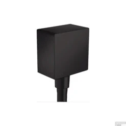 Muuraansluitbocht FixFit Square HansGrohe Met Terugslagklep Mat Zwart