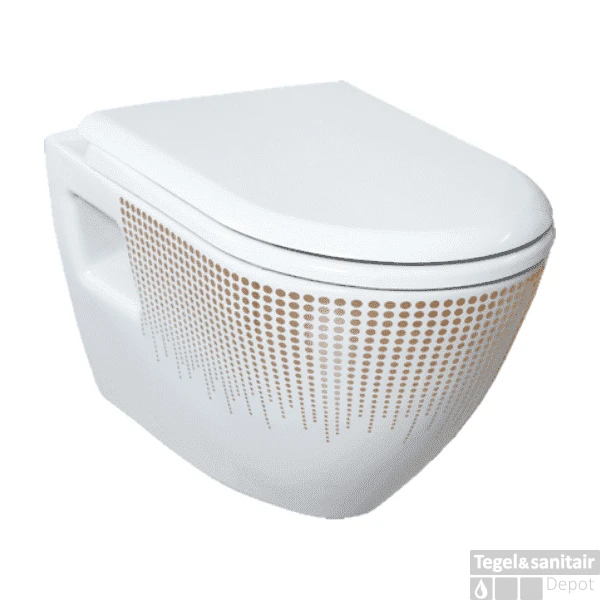 BWS Wandcloset Eva | Excl. Zitting | Goud Versiering