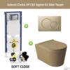 Geberit UP720 Toiletset Compleet | Inbouwreservoir | Salenzi Civita Mat Taupe | Met Drukplaat