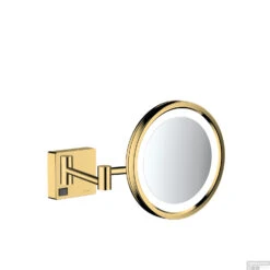 Scheerspiegel AddStoris HansGrohe Met LED Licht Gepolijst Goud