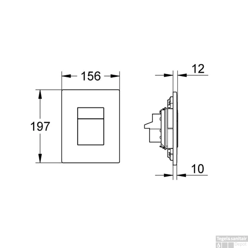 Grohe Skate Cosmopolitan Bedieningsplaat Sl Dual Flush Chroom - Afbeelding 3