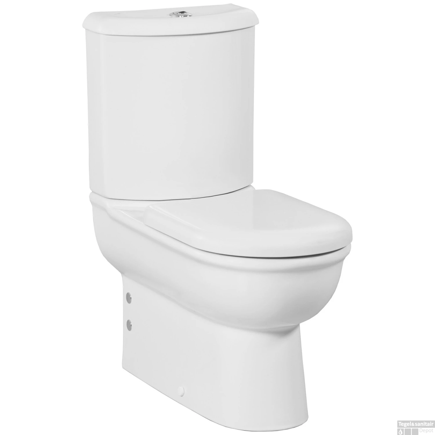 Toiletpot Staand Boss & Wessing Selin Onder En Muur Aansluiting Wit