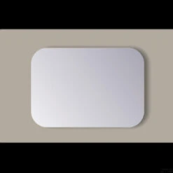 Spiegel Rechthoek Sanicare Q-Mirrors Afgeronde Hoeken 60x120 Cm PP Geslepen Incl. Ophanging