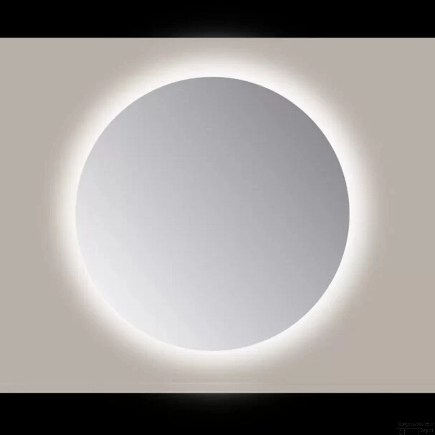 Spiegel Sanicare Q-Mirrors 70x70 Cm Rond Met Rondom LED Warm White En Afstandsbediening Incl. Ophangmateriaal