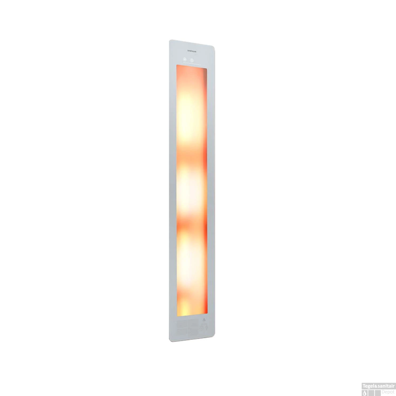 Sunshower Plus L Round Infrarood En UV-licht 185x33 Cm Inbouw - Opbouw Vlak Of Hoek White