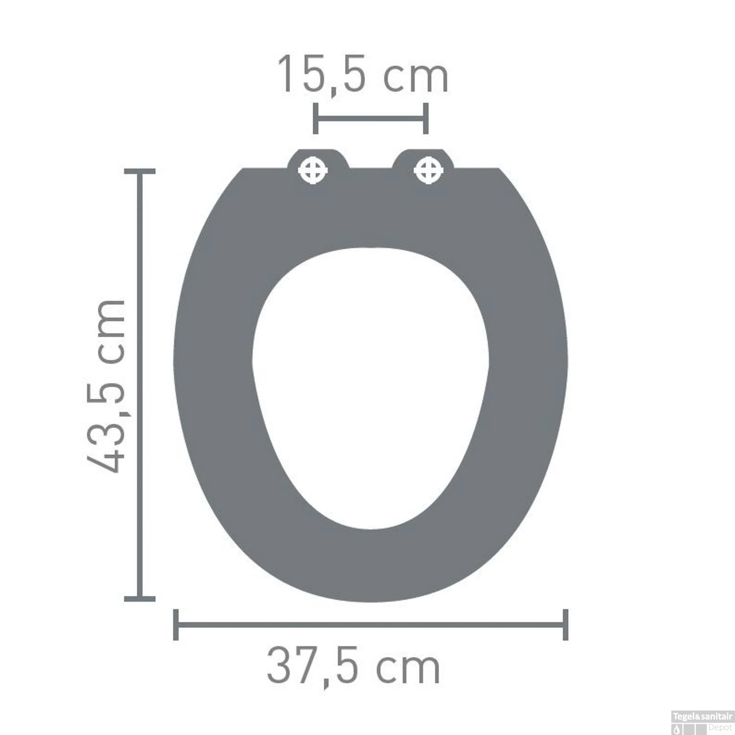 Toilet Zitting Van Marcke Stripe Softclose MDF Wit - Afbeelding 2