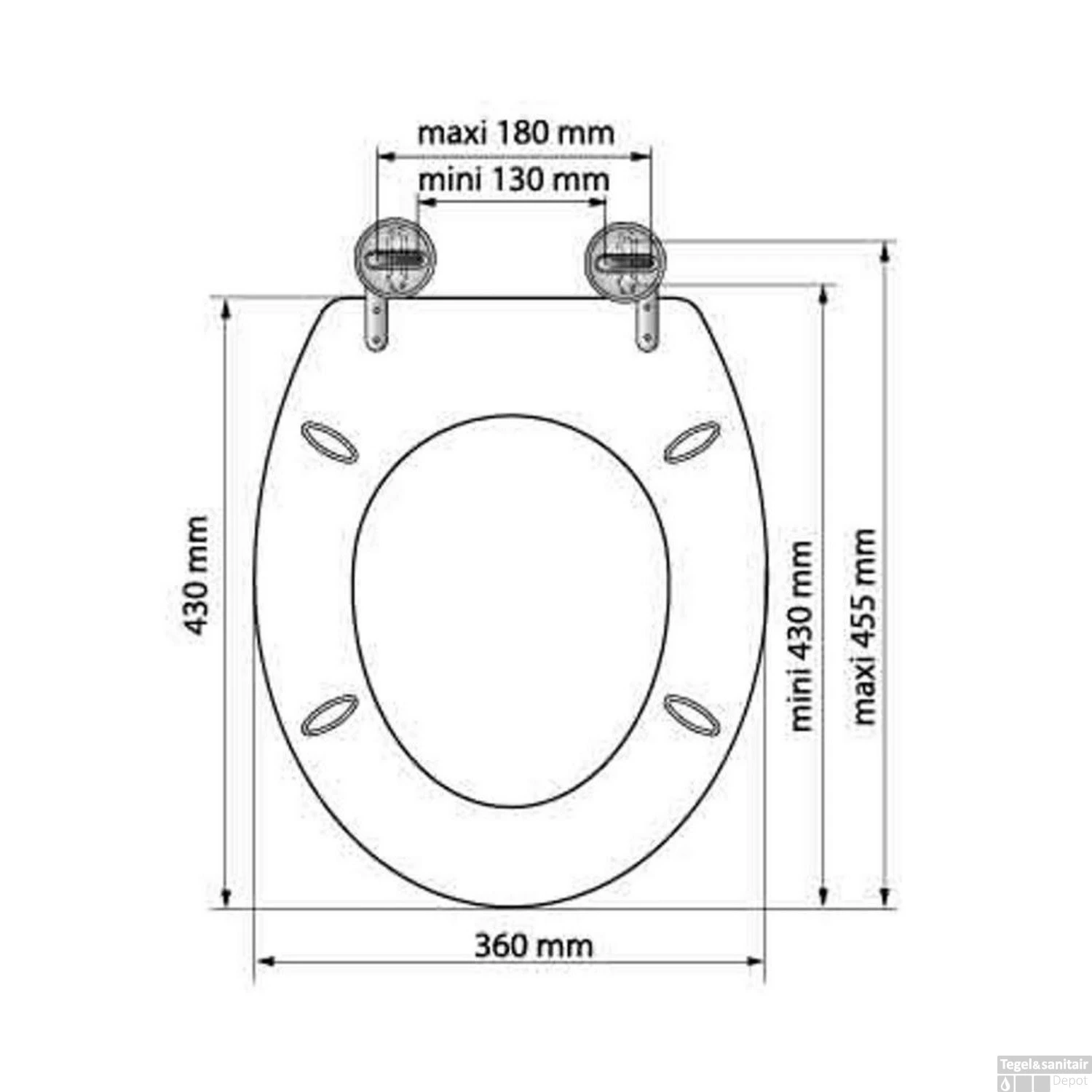 Toiletzitting Allibert Bolivia Geperst Hout 36,2x5,2x45 Cm Gelakt Wit - Afbeelding 3
