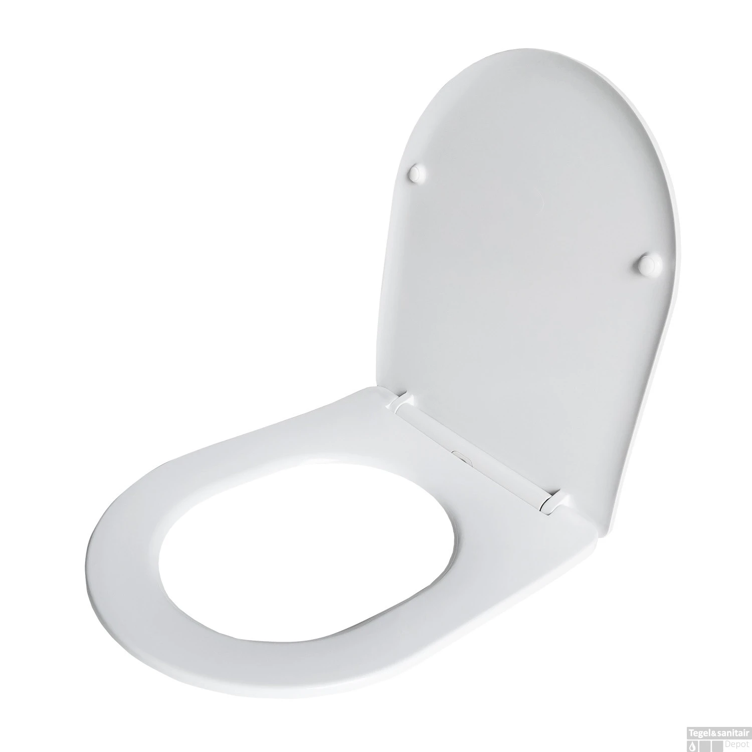 Toiletbril Boss & Wessing Softclose Zitting Met Deksel 36 Cm Wit - Afbeelding 2