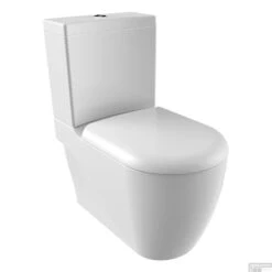 Toiletpot Staand Boss & Wessing Grande Met Bidet Onder En Muur Aansluiting Wit