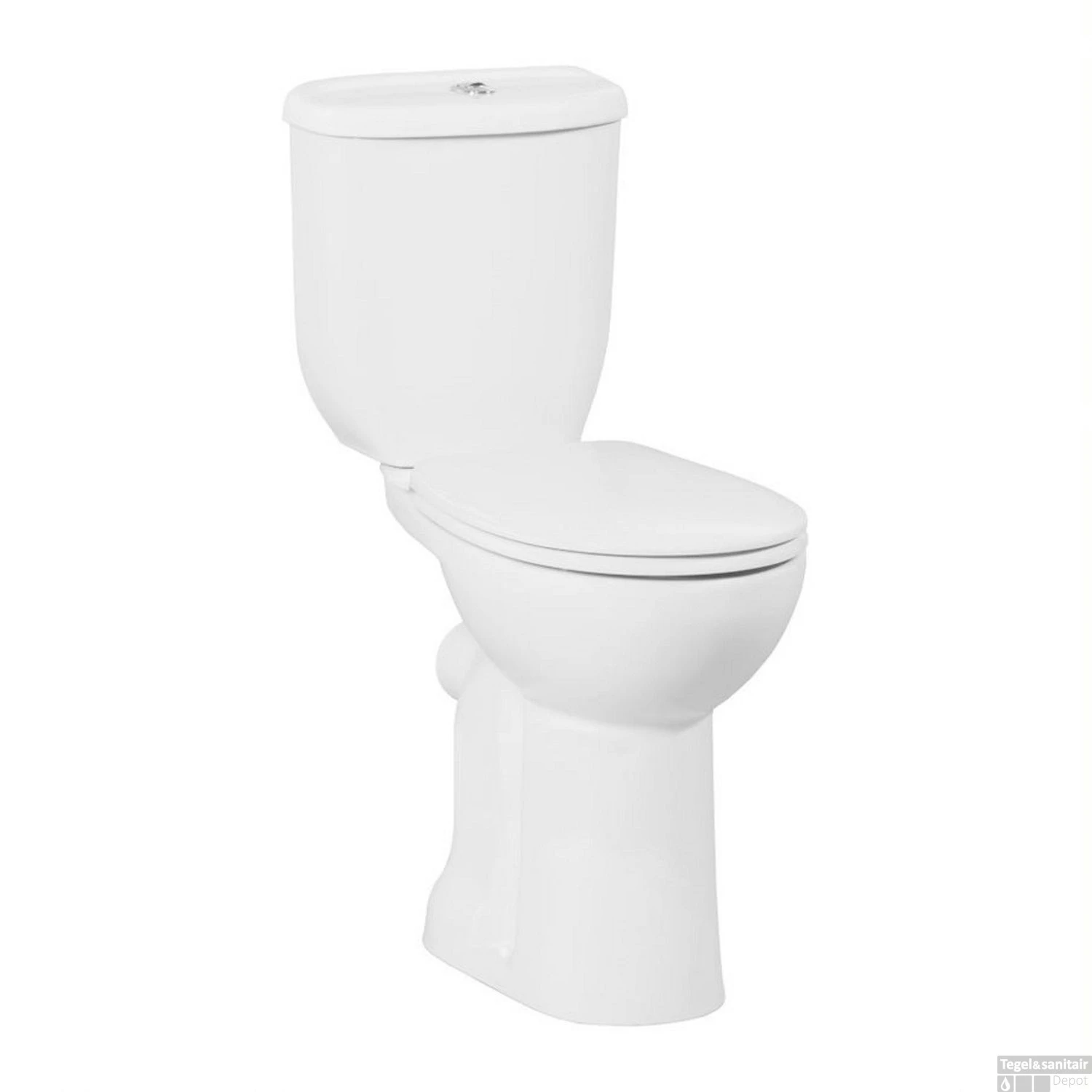 Toiletpot Staand Boss & Wessing Mala Verhoogd Met Bidet Achter Aansluiting Wit (PK)