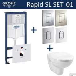 Grohe Rapid SL Toiletset Set01 Basic Smart Met Grohe Arena Of Skate Drukplaat