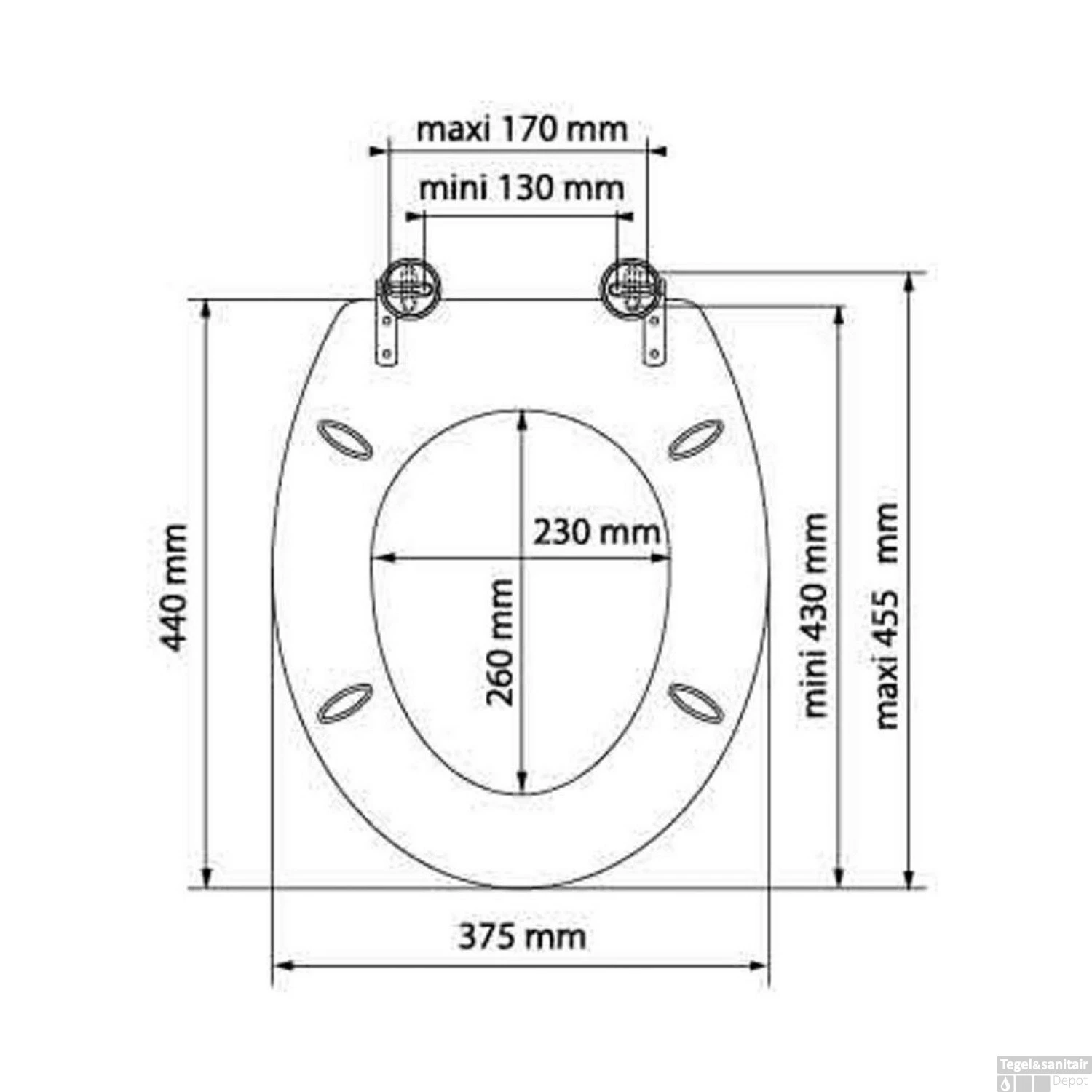 Toiletzitting Allibert Decor Kat-Vis 37,3x5,6x44,8 Cm MDF Inox Scharnieren - Afbeelding 3