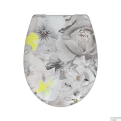 Toiletzitting Cedo Gardeners Bliss Softclose Grijs Geel