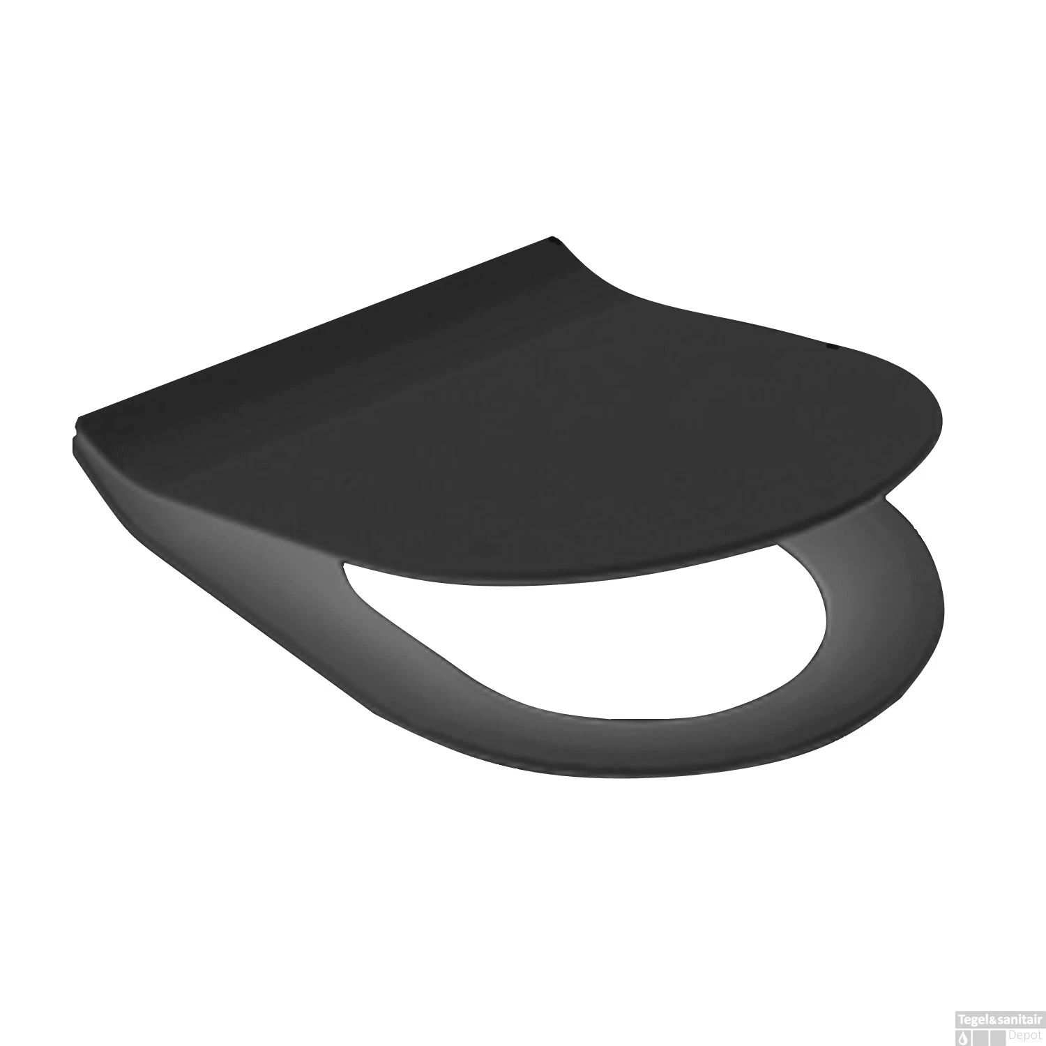 Wandcloset Randloos Mat Zwart | Idevit Alfa Keramiek 52cm (Exclusief Zitting) - Afbeelding 4